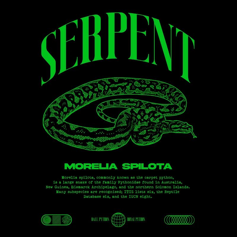 Carpet Python Modern Reptile Keeper Streetwear