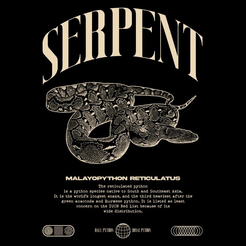 Reticulated Python Reptile Keeper Streetwear