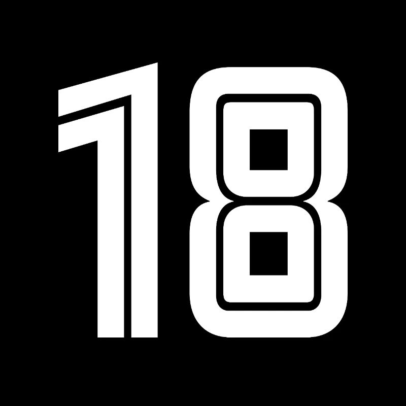 Jersey number 18 – 18th birthday gift
