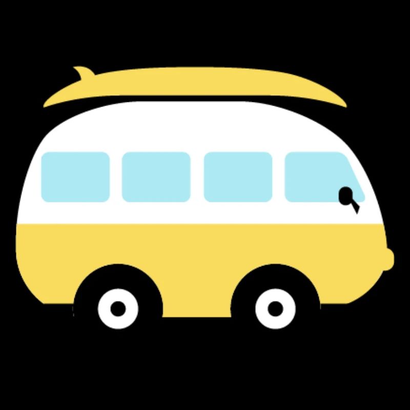 Small yellow van