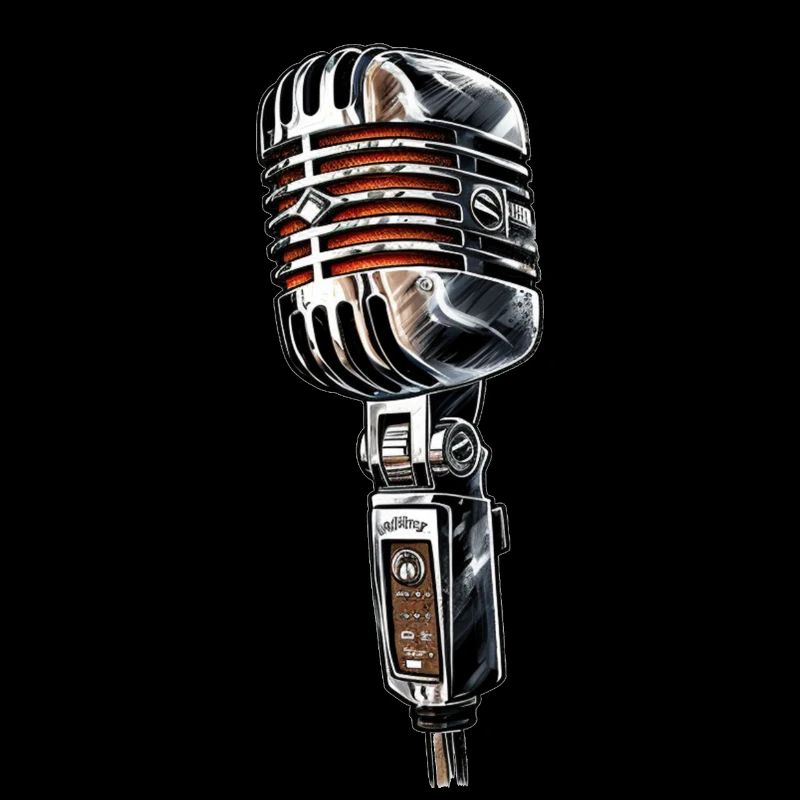 Microphone Retro Drawing