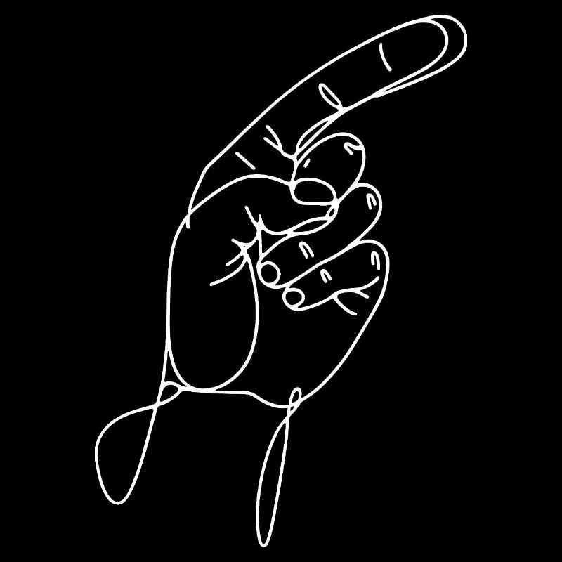 Geste de main Dessinés minimaliste Montrer