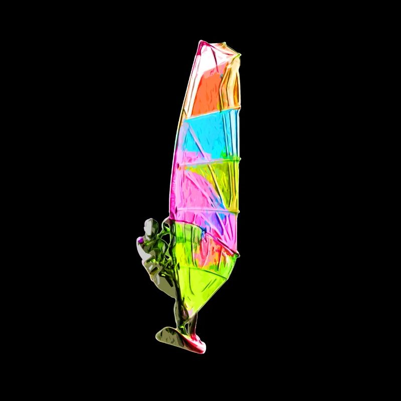 Bunter Windsurfer