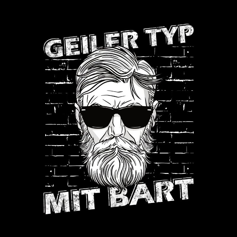 Geiler Typ mit Bart Hip Oberlippenbart Bärtig