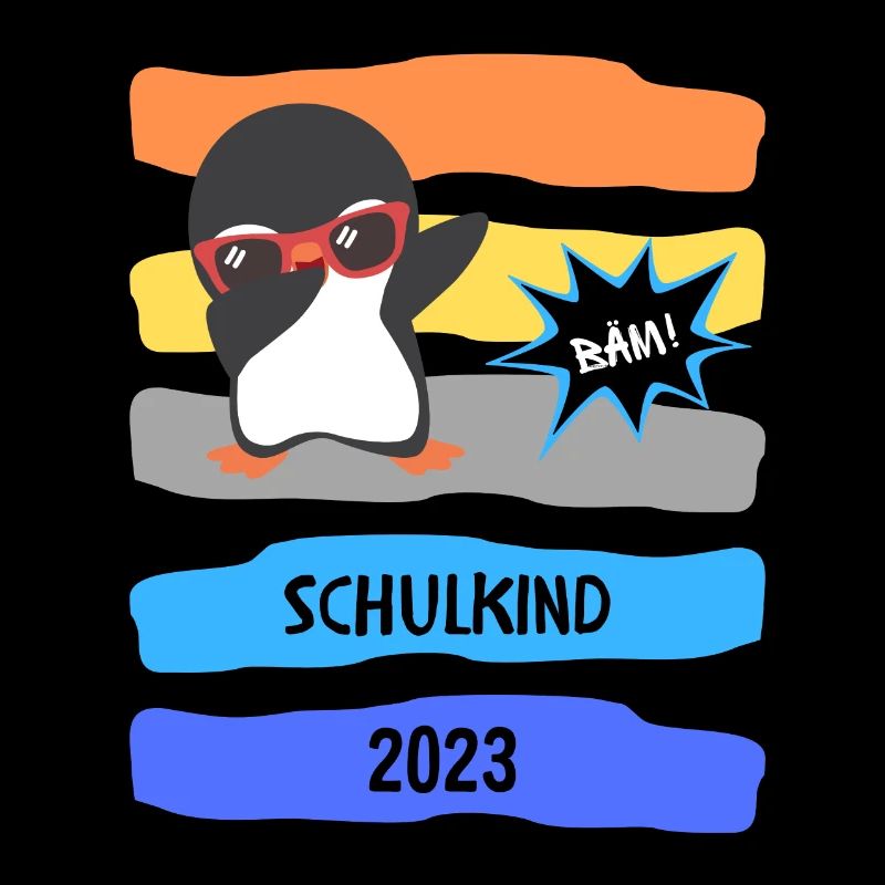 Schulkind Dab - Schulkind 2023 - Pinguin - Bäm