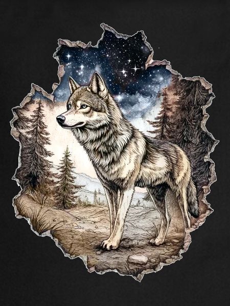 Ciel étoilé du loup