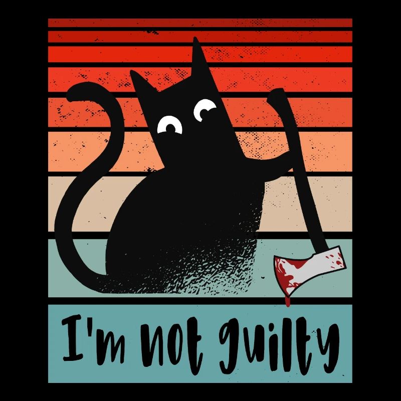 Ich bin unschuldig, Katze mit blutiger Axt