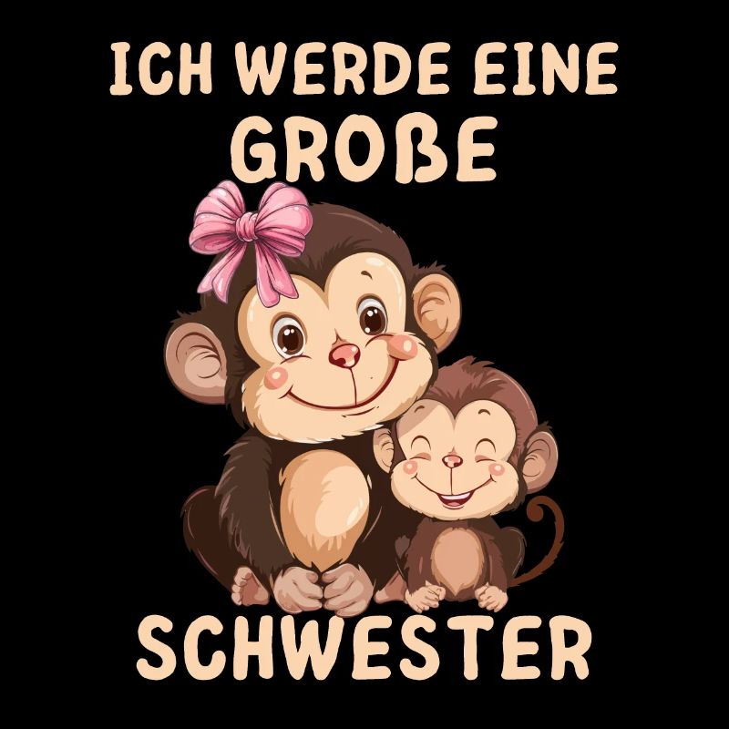 Ich werde eine große Schwester Affe