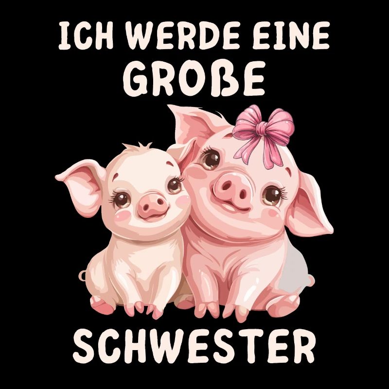 Ich werde eine große Schwester Schwein