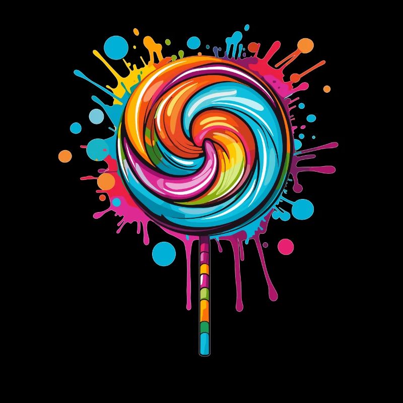 Explosion de sucette colorée