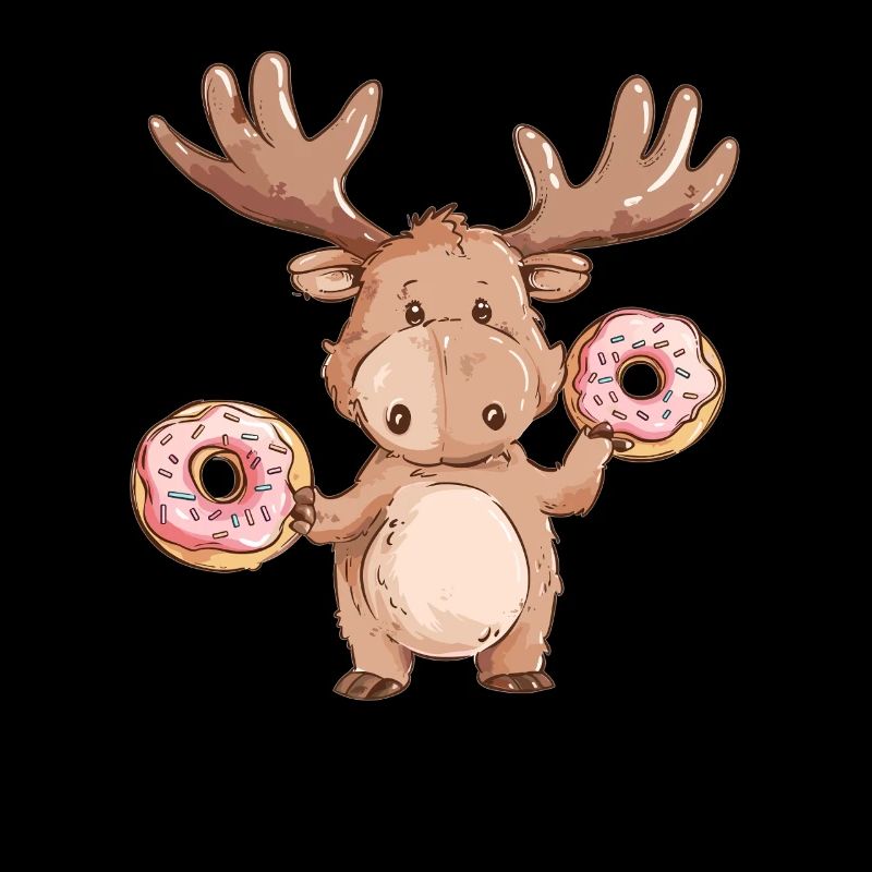 Elch mit Donuts