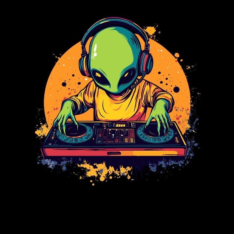 DJ Alien à la table de mixage