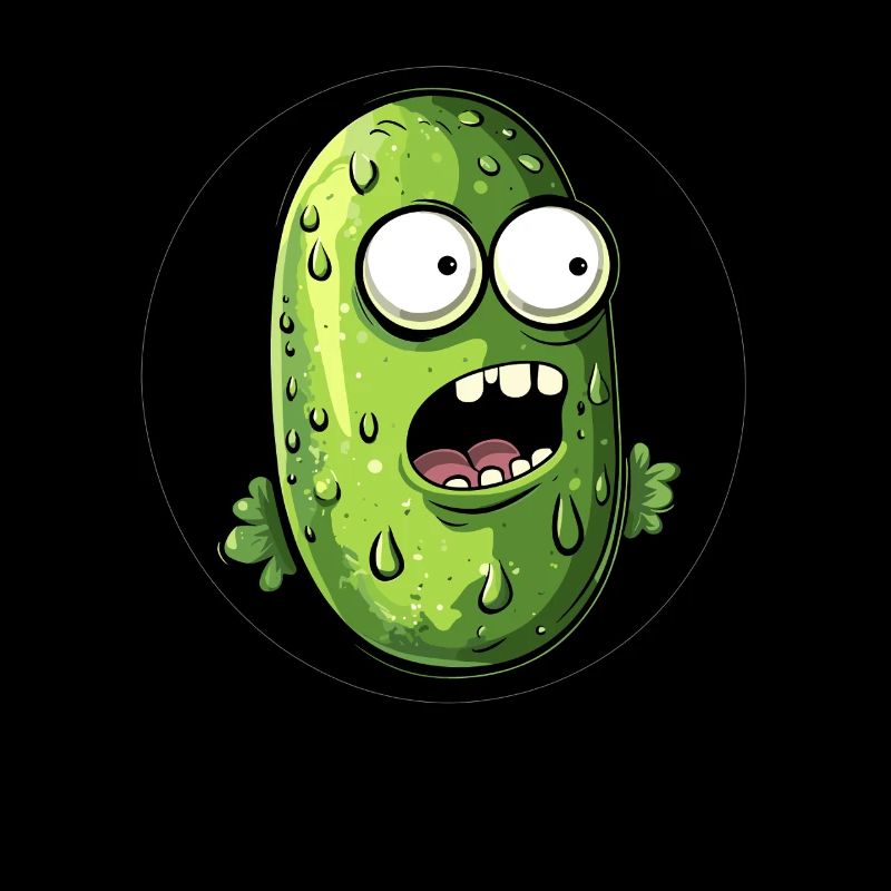 Funny cucumber scared