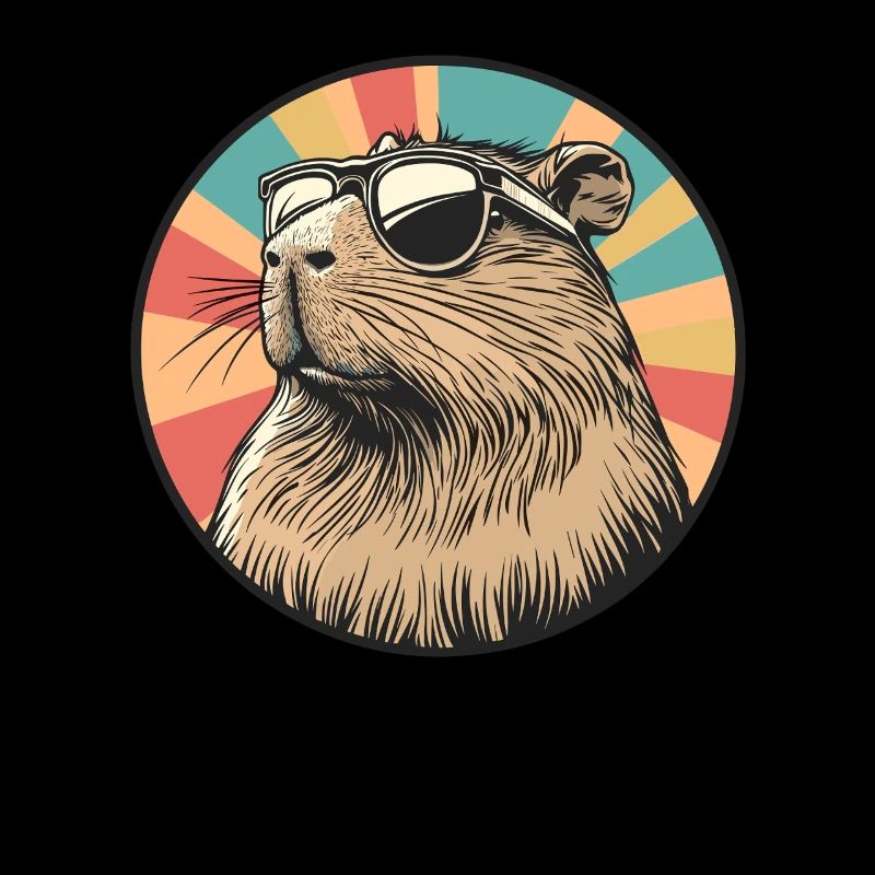 Rétro Capybara Coolness