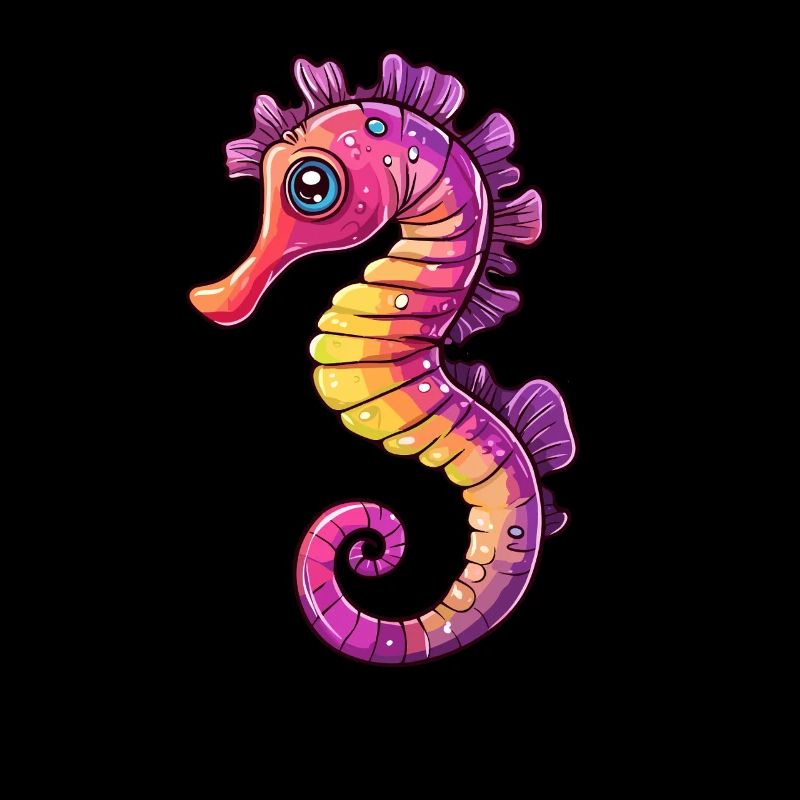 Bande dessinée colorée d’hippocampe