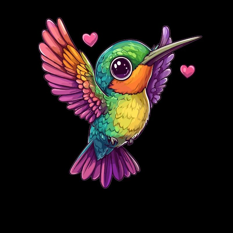 Kolibri mit Herzchen