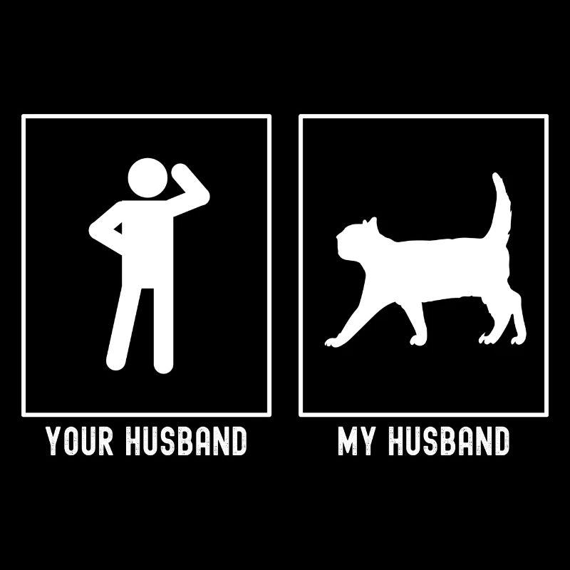 Ihr Ehemann - Mein Ehemann - Katze Annäherung Vekt