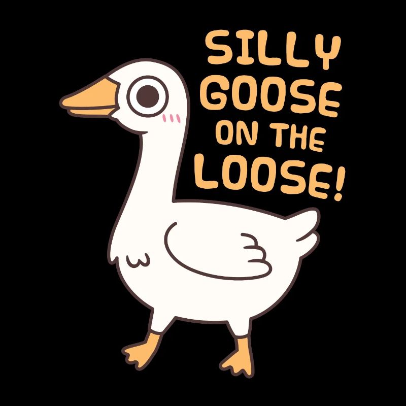 Cute Silly Goose On The Loose