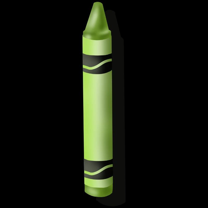 Crayon vert - dessin numérique