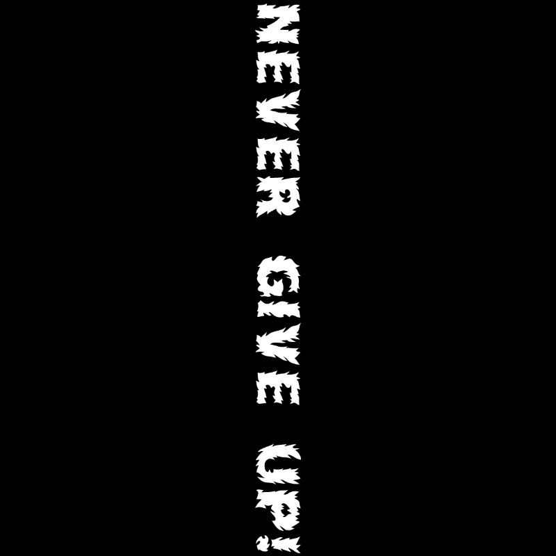 never give up
