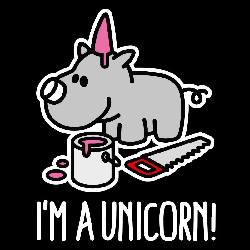 Ich bin ein Einhorn Nashorn lustige mollig BBW Plus Größe