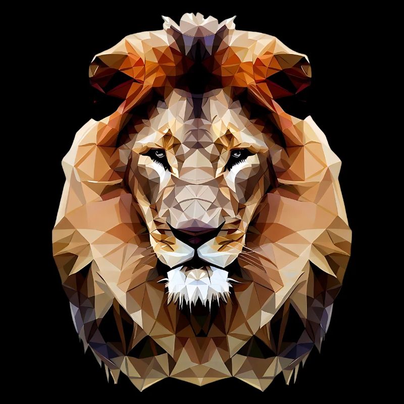 Moderner Polygon Löwe