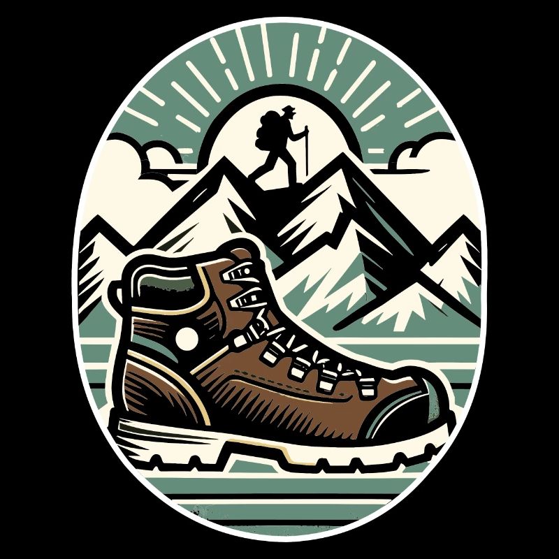 Drawing Hiker Bergwanderschuh