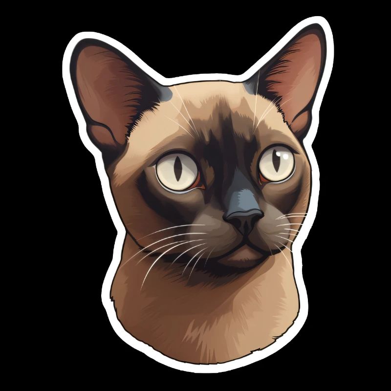 Tête de chat birman