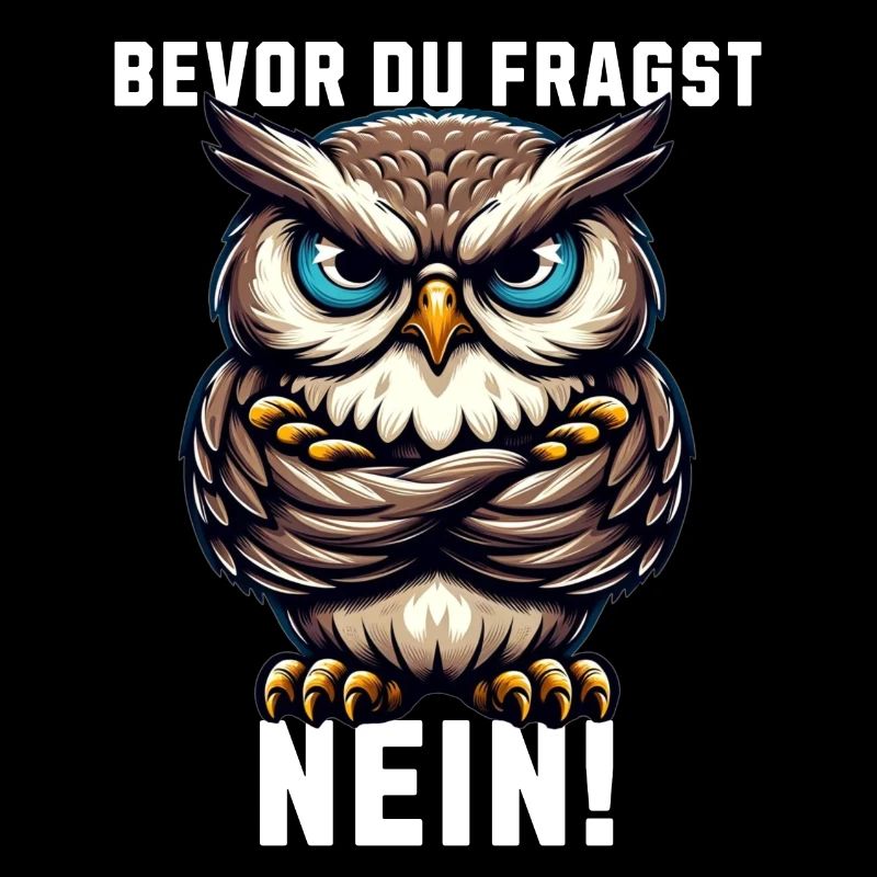 Bevor du fragst Nein mürrische Eule, Grumpy Owl