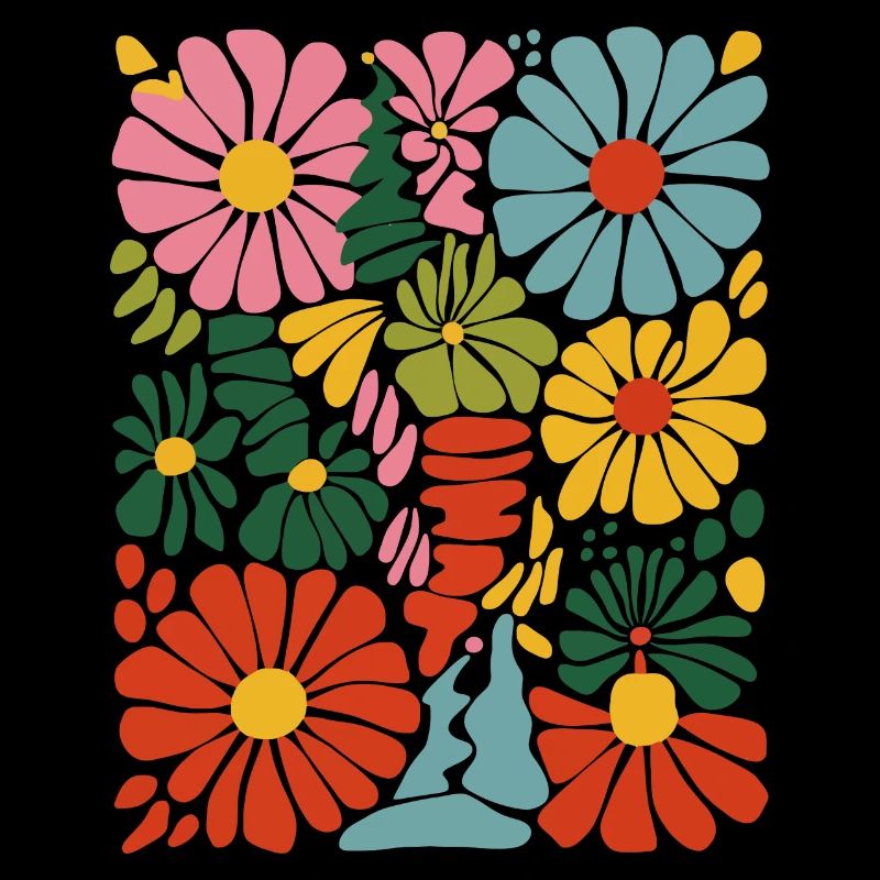 Lebendige blumige Explosion