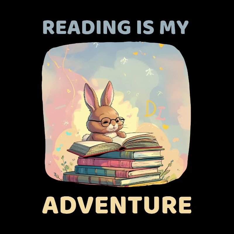 Reading bunny motif on clothes