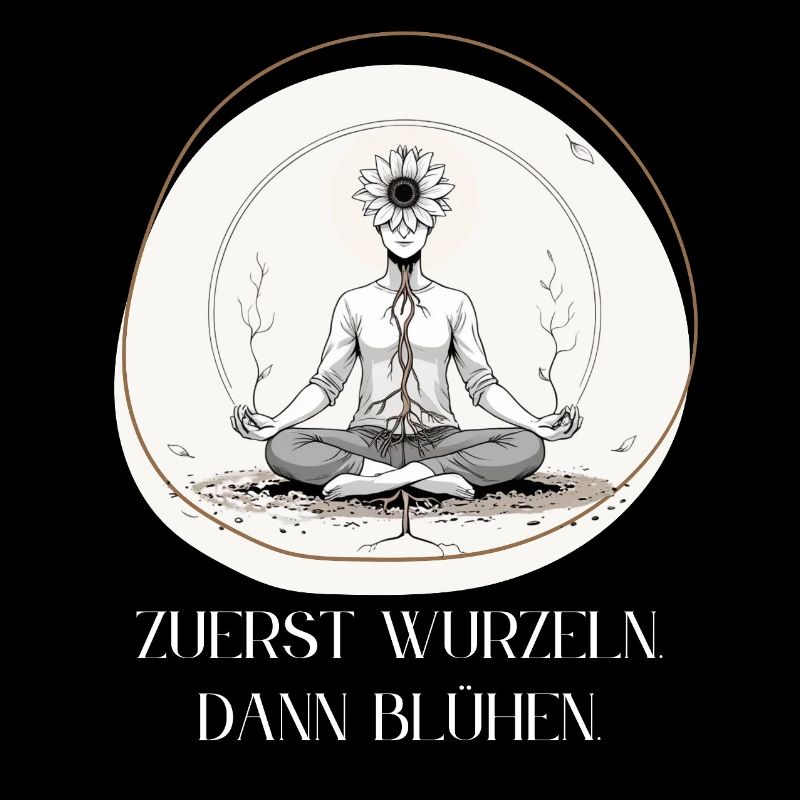 Root meditation with flower crown