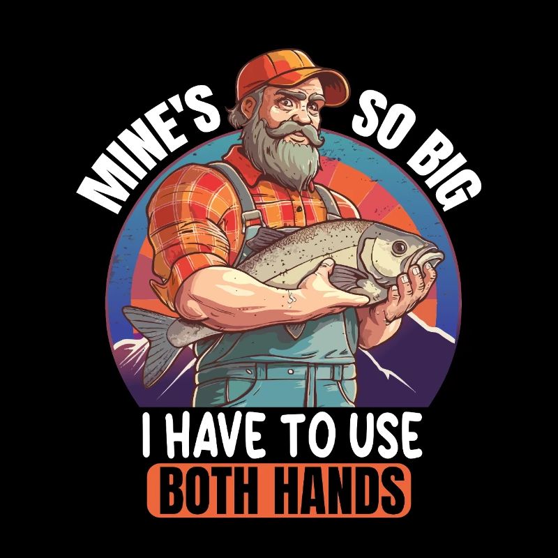 Angler saying with fish