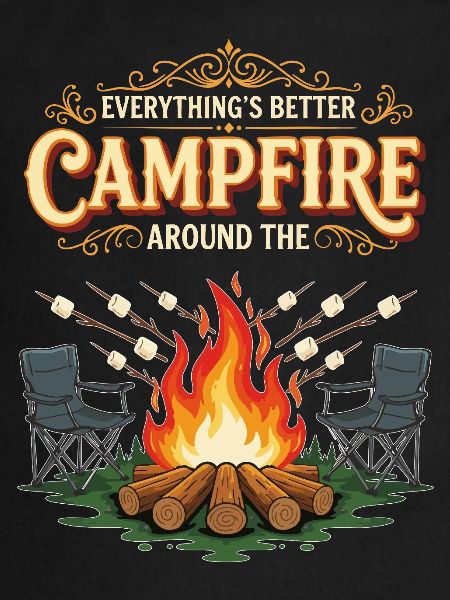 Campfire Marshmallow Everything Better Camping