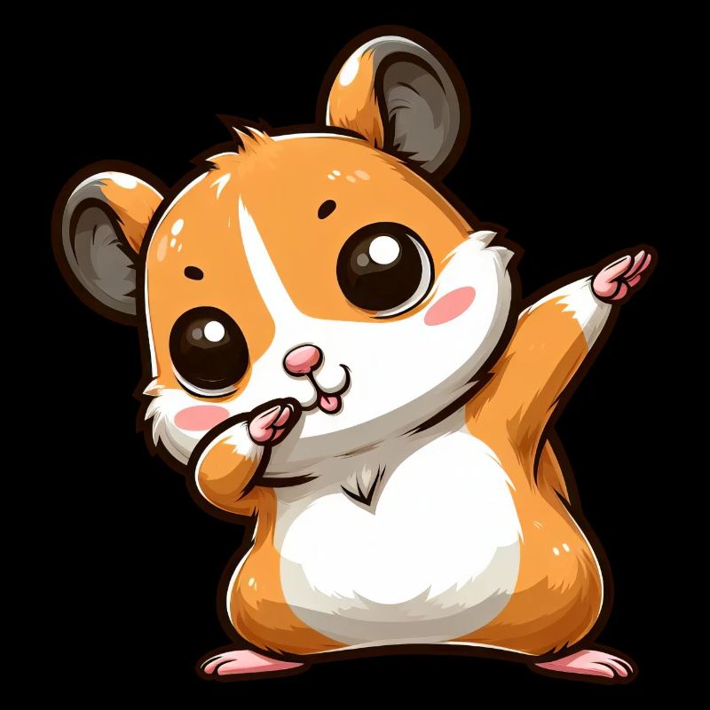 Dabbing Hamster : Mignon Dessin Animé Amusant