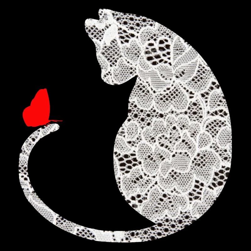 cat with butterfly white pointed