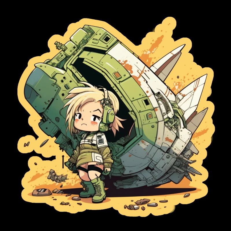 Süßes Mädchen, Pilot und Raumschiff