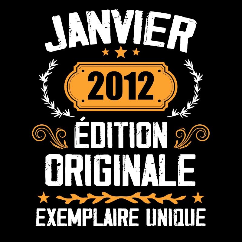 Anniversaire Cadeau Millésime Janvier 2012 - 2012