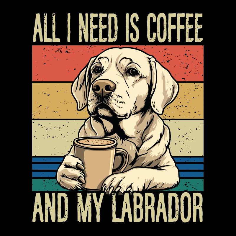 Le café et mon labrador