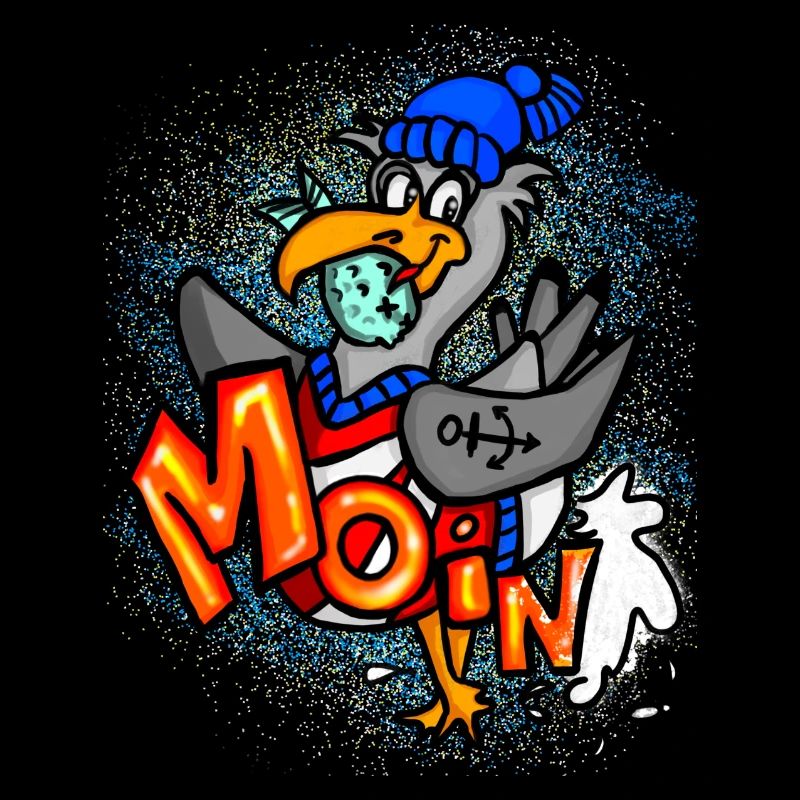 Moin Möwe Nordsee Cartoon