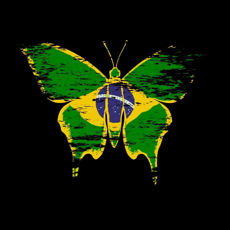 Drapeau du Brésil papillon utilisé