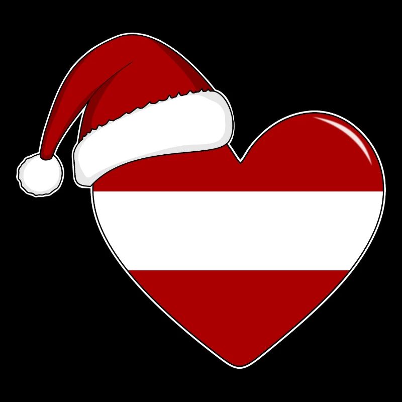 Austria Flag Christmas Heart