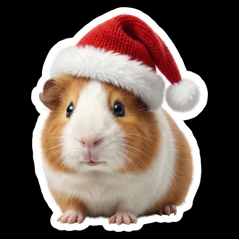 Cute guinea pig Christmas hat