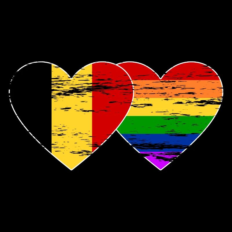 Drapeau arc-en-ciel de Belgique utilisé