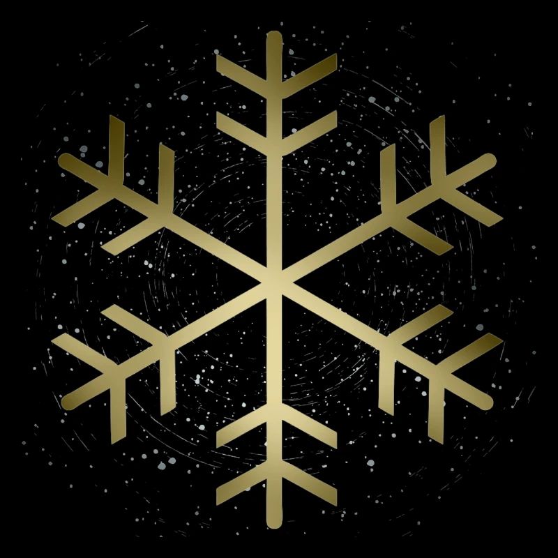 flocon de neige doré