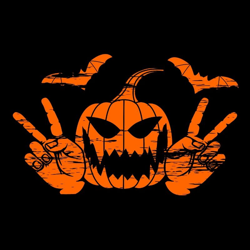 Helloween Frieden Victory Hand Symbol used