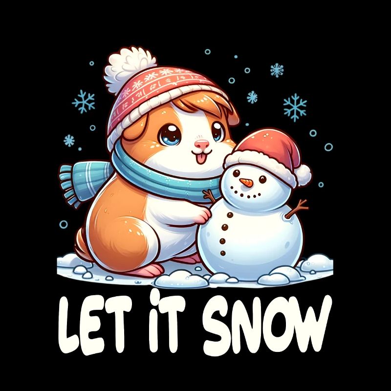 Meerschweinchen Schneemann Schnee