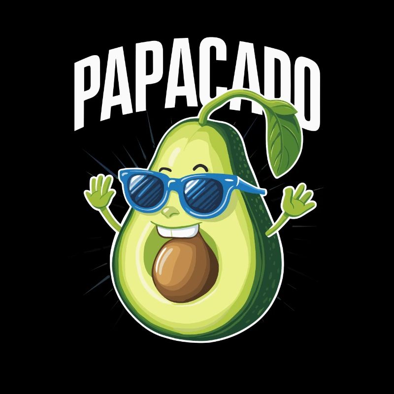 Papacado Spaß Avocado Cartoon Charakter