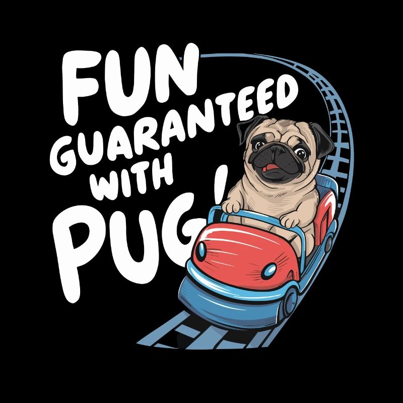 Mops Hundehalter Mops Liebe Achterbahn