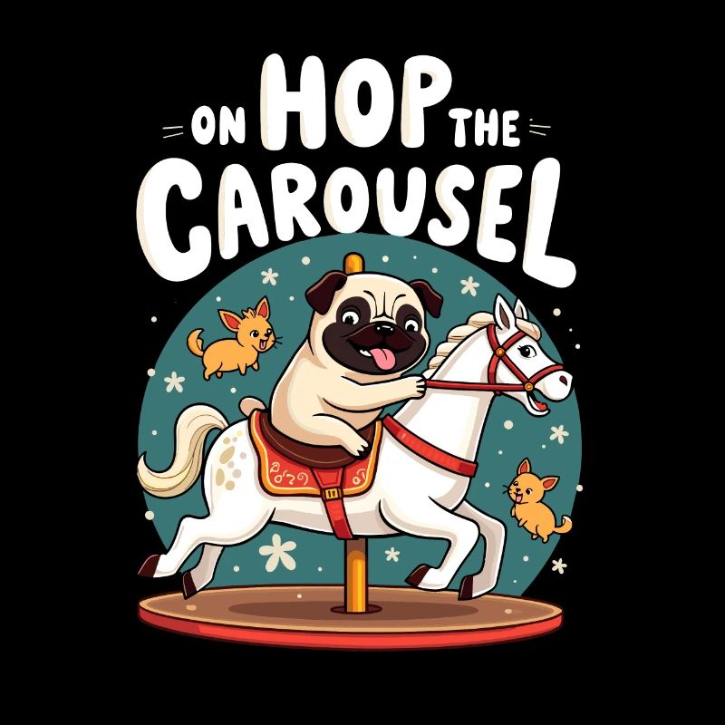 Mops Hundehalter Mops Liebe Karussell